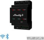 Shelly Pro 3, 3 áramkörös Wifi+Ethernet+Bluet. okosrelé (SHELLY-PRO3)