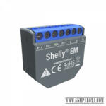 Shelly egy fázisú, nagyteljesítményű fogyasztásmérő és vezérlő (SHELLY-EM)