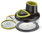 Tefal Mini tocator Tefal K1390114, Bol de 1.2 L, 2 discuri oțel inoxidabil, Blocare sigura (Negru/Verde) (K1390114) Masina de tocat manual