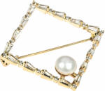 JwL Luxury Pearls Broșă placată cu aur cu perla veridică JL0520