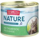 Schmusy Nature hrana umeda la conserva pentru pisica 12x185 g ton si legume in aspic