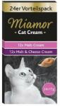 Miamor Cat Cream Snack crema pentru pisici, cu malt si branza 24 x 15 ml