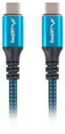 Lanberg CA-CMCM-45CU-0012-BK USB kábel 0, 12 M USB4 Gen 2x2 USB C Fekete, Kék (CA-CMCM-45CU-0012-BK)