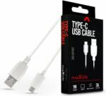 MaxLife TF-0174 USB-A apa - USB-C apa 2.0 Adat és töltőkábel - Fehér (1m) (TF-0174)