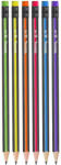 Colorino Grafitceruza HB radírral, Colorino School Stripes trio, háromszög test (COK-39965PTR)