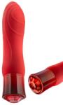 Blush NOVELTIES Vibrator Desire Ruby, 10 Moduri Vibratii, Silicon, USB, IPX7, Rosu, 13.9 cm