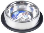 DUVOPLUS DINNER TIME Rozsdamentes acél kutyatál csúszásgátló gumival XS 240ml 16cm