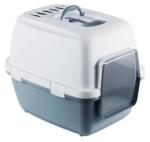  STEFANPLAST Cathy Comfort Fedett macska WC szűrővel és lapáttal kék / fehér 58x45x48cm - cobbyspet