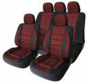 Carguard Autós üléshuzat szett - bordó / fekete - 11 db-os - HSA013 - 55749RD