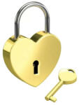 Basi - Heart Lock Garavírozható arany szív lakat / Szerelemlakat