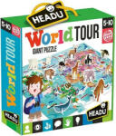 Headu Óriás Puzzle - Világutazás 3D állatokkal 108db-os World Tour Giant puzzle Headu MU26258