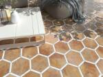  22x25 cm Avant Menorca Rustico Hexagon luxus terrakotta és márvány kevert hatású járólap
