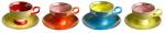 POLSPOTTEN csésze és csészealj készlet (4 db) - többszínű Univerzális méret