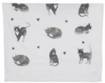 Clayre & Eef Konyhai kéztörlő pamut, 40x66cm, Cats and Kittens