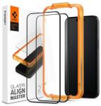 Spigen Alm Glass FC iPhone 15 Pro 6.1" 2 db edzett üveg fekete keretes AGL06895