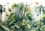 Consalnet Festett trópusi erdő madarakkal poszter, fotótapéta, Vlies (416 x 290 cm) (C1-14605VEXXXXL)