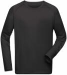 James & Nicholson Bluză sport cu mânecă lungă pentru bărbați JN522 - Neagră | XXXL (1-JN522-1793522)