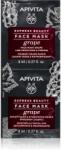Apivita Express Beauty Firming Face Mask Grape ránctalanító és feszesítő arcpakolás 2x8 ml