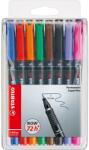 STABILO Alkoholos marker készlet 0, 4mm, STABILO OHPen S, 8 klf. szín (841/8) - web24