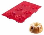 Westmark 30172270 mucegai de copt din silicon, 6 bucăți pentru prăjituri mici, roșu, Trio (30172270)