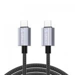 ORICO Cablu de date Orico GQA60-20-BK, USB-C male - USB-C male, 1.5m, Black (GQA60-20-BK) - flax