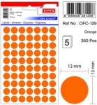 Tanex Etichete autoadezive color, 12 x 30 mm, 300 buc/set, Tanex - orange fluorescent (TX-OFC-107-OG)