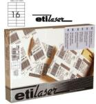 Etilux Etichete autoadezive 16/A4, 105 x 37 mm, 200 coli/top, ETILASER - albe (30900037) - pcone