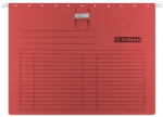 DONAU Dosar suspendabil cu sina, carton 230g/mp, bagheta metalica, 5 buc/set, DONAU - rosu (DN-7430001PL-04-SET) - pcone