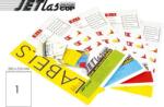 Etilux Etichete color autoadezive 1/A4, 210 x 292 mm, 25 coli/top, JETLASCOP - rosu (32400101)