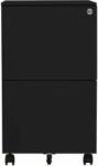 vidaXL Fekete acél mobil iratszekrény 39 x 45 x 67 cm (335976) - pepita