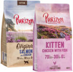 Purizon 2x400g Purizon száraz macskatáp vegyes próbacsomagban- Kitten csirke & hal + Kitten lazav & csirke