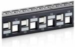 Equip Keystone Patch Panel - 769324 (24 port, Cat6A, 1U, árnyékolt, fekete) (769324)