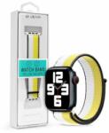 DEVIA ST364655 Apple Watch 38/40/41mm fehér/sárga szövet sport szíj (ST364655) - mentornet
