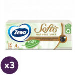 Zewa Softis Natural Soft 4 rétegű papírzsebkendő (3x10x9 db) - beauty
