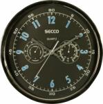 Secco Falióra, 30, 5 cm, páratartalom mérővel, hőmérővel SECCO, króm színű (S TS6055-51) - molnarpapir