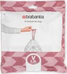 Brabantia PerfectFit szemeteszsák, V méret, 2-3L, visszazárható adagoló csomag, 40 zsák/csomag (100253)