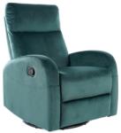 SIGNAL MEBLE Olimp Velvet nyitható fotel zöld bluvel 78