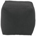 Pufrelax Пуф 130л. , Табуретка Куб XL - Eerie Black, Перящ се калъф, Гама Premium, Пълнеж от Полистиролни перли