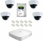 Dahua Sistem de supraveghere IP Dahua DH-4CINT30MIP-5MPA cu 4 camere dome de 5MP, IR 30m, POE, IK10, IP67 (DH-4CINT30MIP-5MPA)