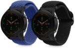 kwmobile Set 2 curele kwmobile pentru Xiaomi Mi Watch Color Sport/Watch S1 Active, Nylon, Negru/Albastru, 59518.04 (59518.04)