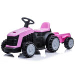 COCO TOYS Tractor electric cu remorca pentru copii TR1908T Roz (12365)