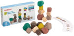Miniland Joc educativ pentru dezvoltarea motricitatii Wood Stones (ML94052) - roua