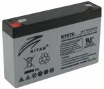 Ritar Оловна батерия RITAR, (RT670) AGM, 6V, 7Ah, 151 /34 /94 mm, Терминал1 (RITAR-RT670) - Allstore