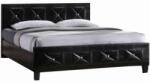  CARISA ágy + ágyrács, fekete textilbőr, 180x200 (0000034119)