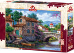 Art Puzzle Puzzle Art Puzzle din 500 de piese - Canal With Flowers (5070) Puzzle
