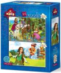 Art Puzzle Puzzle pentru copii Art Puzzle din 2 x 100 de piese - Prinţesă (5643) Puzzle