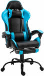 Tarun Irodai/gamer fotel lábtartóval, fekete/kék, TARUN (0000266175)