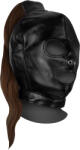 Ouch! Xtreme Mask with Brown Ponytail Black
