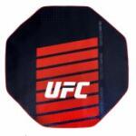 KONIX - UFC Gaming Szőnyeg kör alakú 1000x1000mm - Fekete-Piros KX-UFC-FMAT