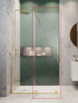 Radaway Furo Gold 80 balos Walk-in zuhanyajtó 43, 8x200 cm, átlátszó üveg, arany profilszín 101064380901L (10106438-09-01L)